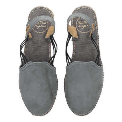 Nuria Suede Dames Espadrilles Gris