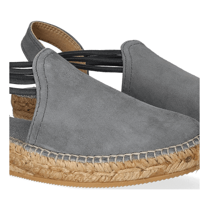 Nuria Suede Dames Espadrilles Gris