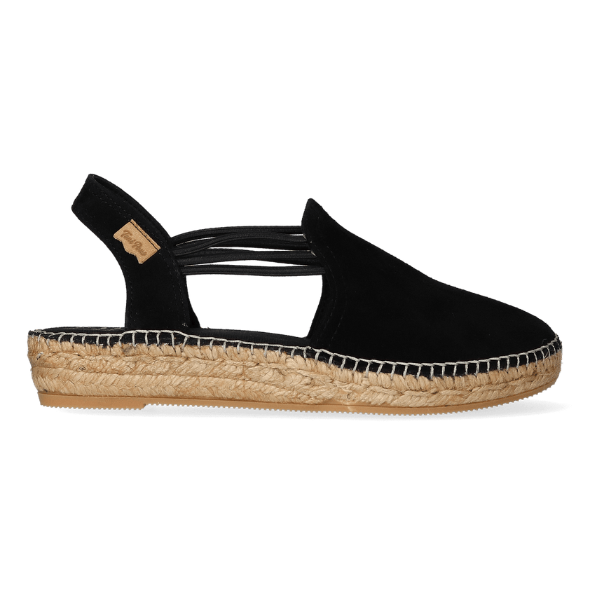 Nuria Suede Dames Espadrilles Negre