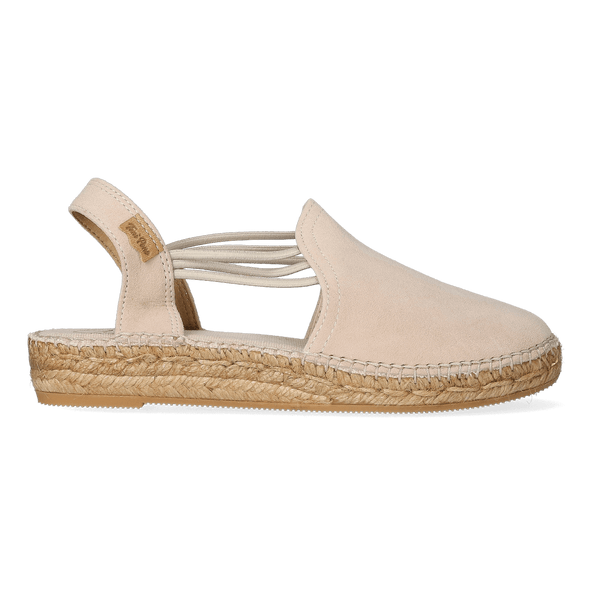 Nuria Suede Dames Espadrilles Pedra