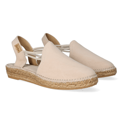 Nuria Suede Dames Espadrilles Pedra