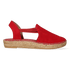 Nuria Suede Dames Espadrilles Vermell