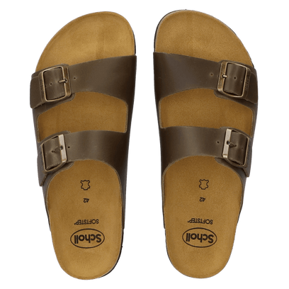 Julien Heren Slippers Kaki