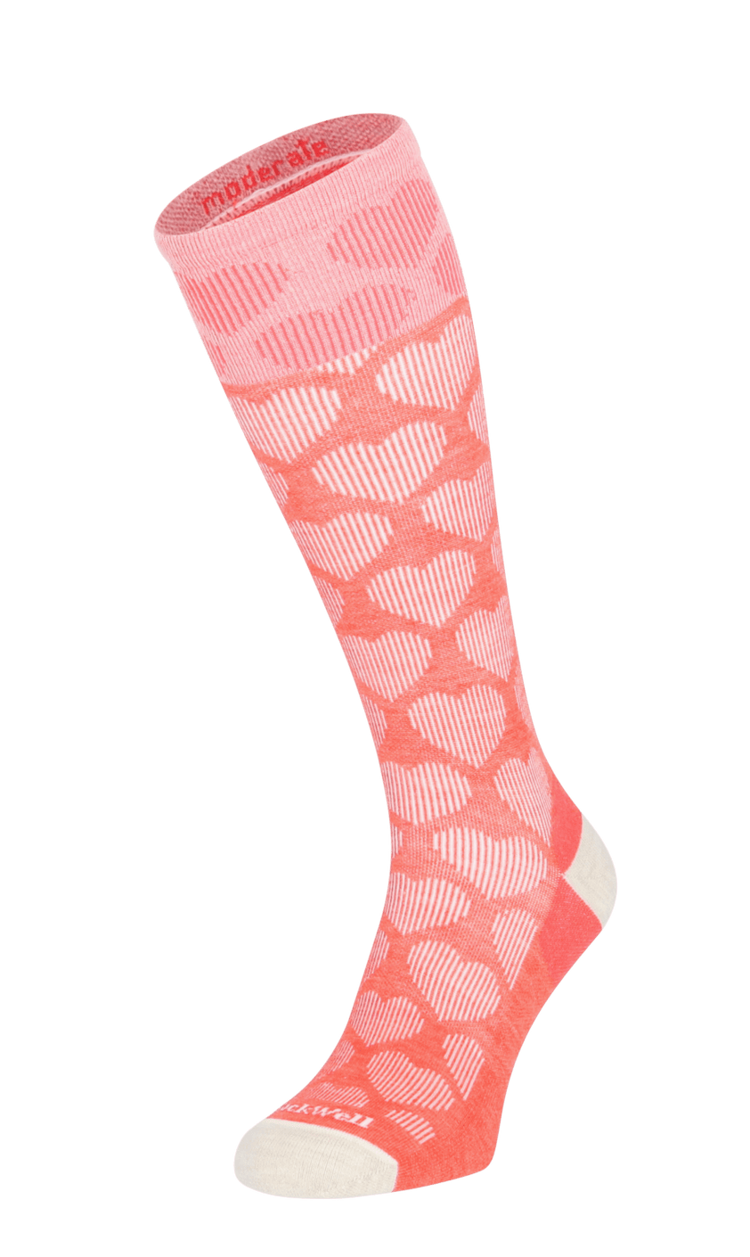 Heart Throb Dames Compressiekousen Klasse 1 Guava