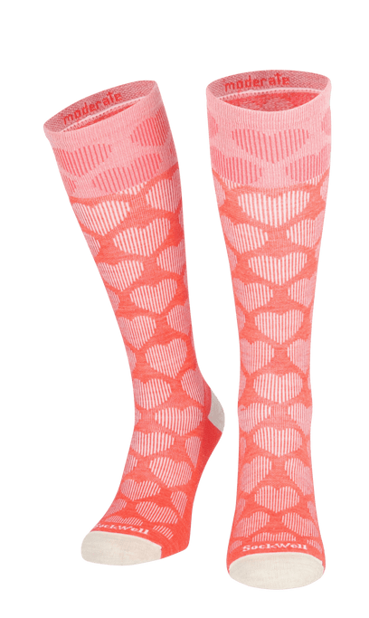 Heart Throb Dames Compressiekousen Klasse 1 Guava