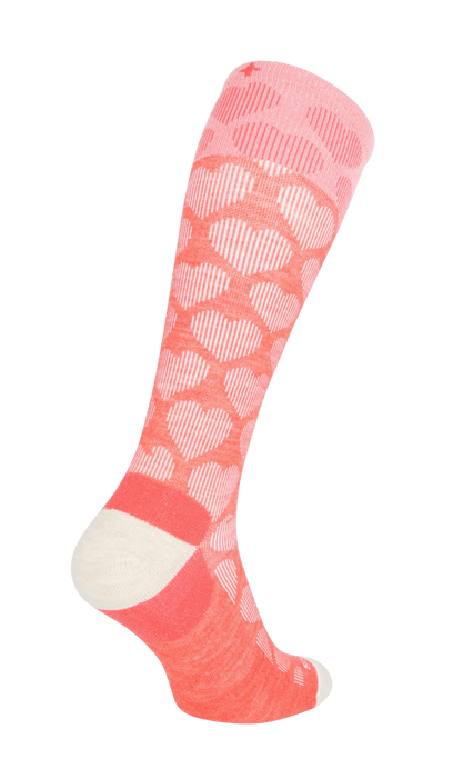 Heart Throb Dames Compressiekousen Klasse 1 Guava