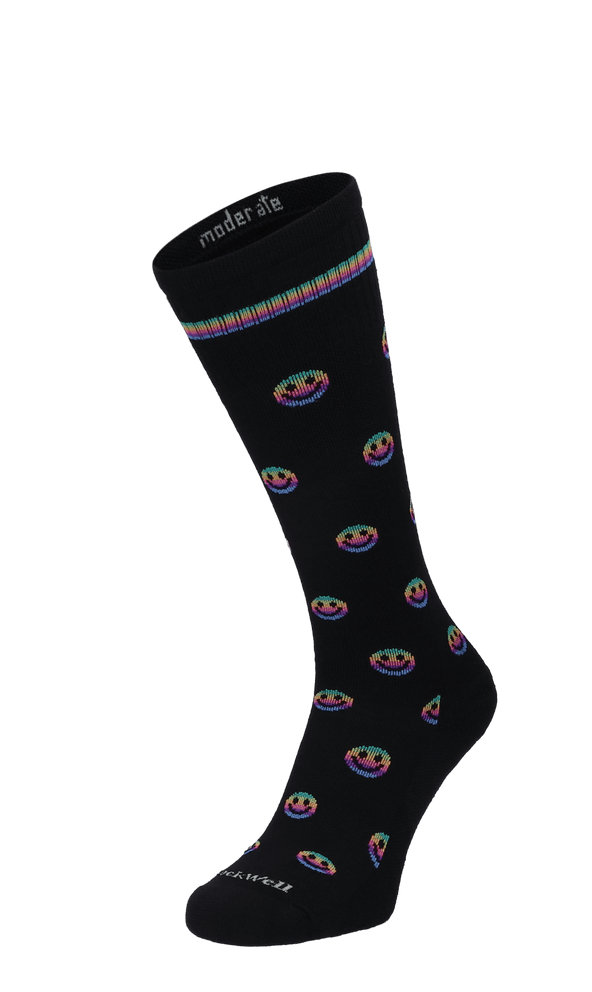 Smiley Dames Compressiekousen Klasse 1 Black