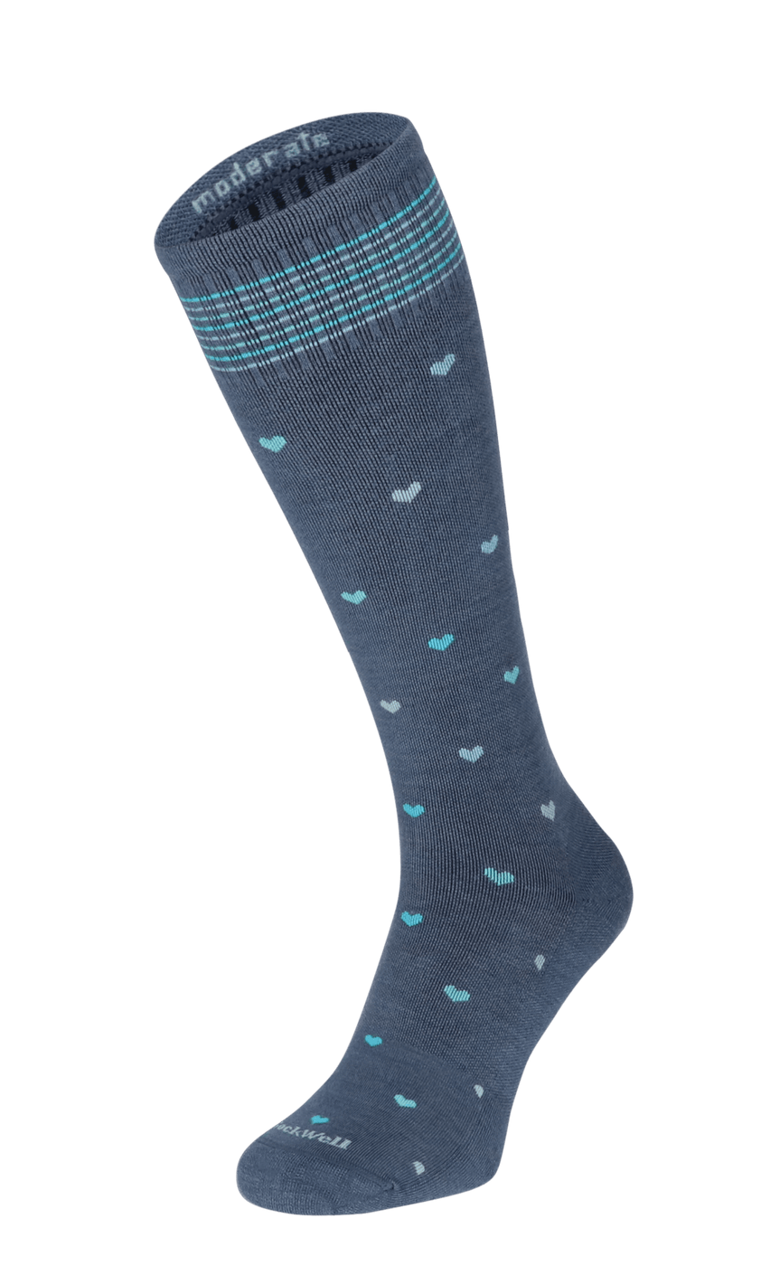 Full Heart Dames Compressiekousen Klasse 1 Denim