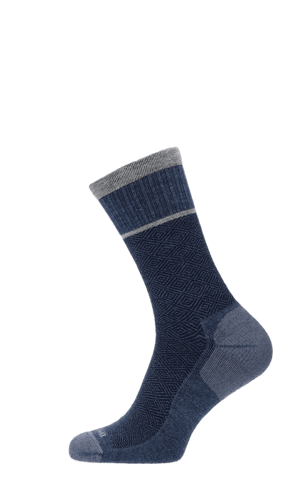 Plantar Cush Crew Heren Hielspoor Sokken Klasse 2 Denim