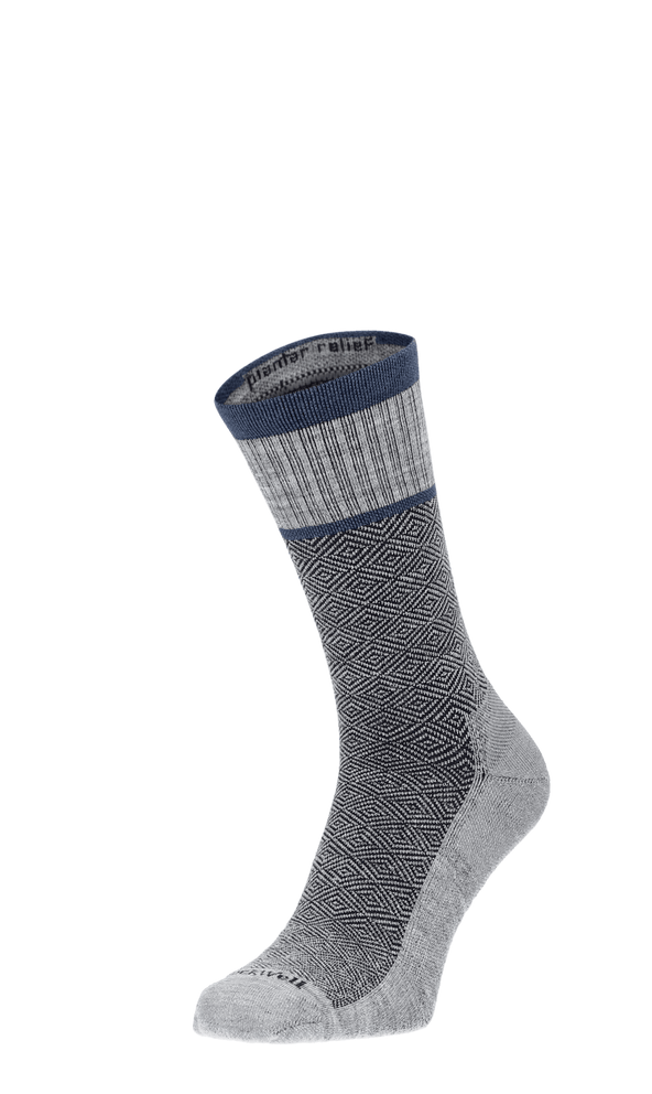 Plantar Cush Crew Heren Hielspoor Sokken Klasse 2 Grey