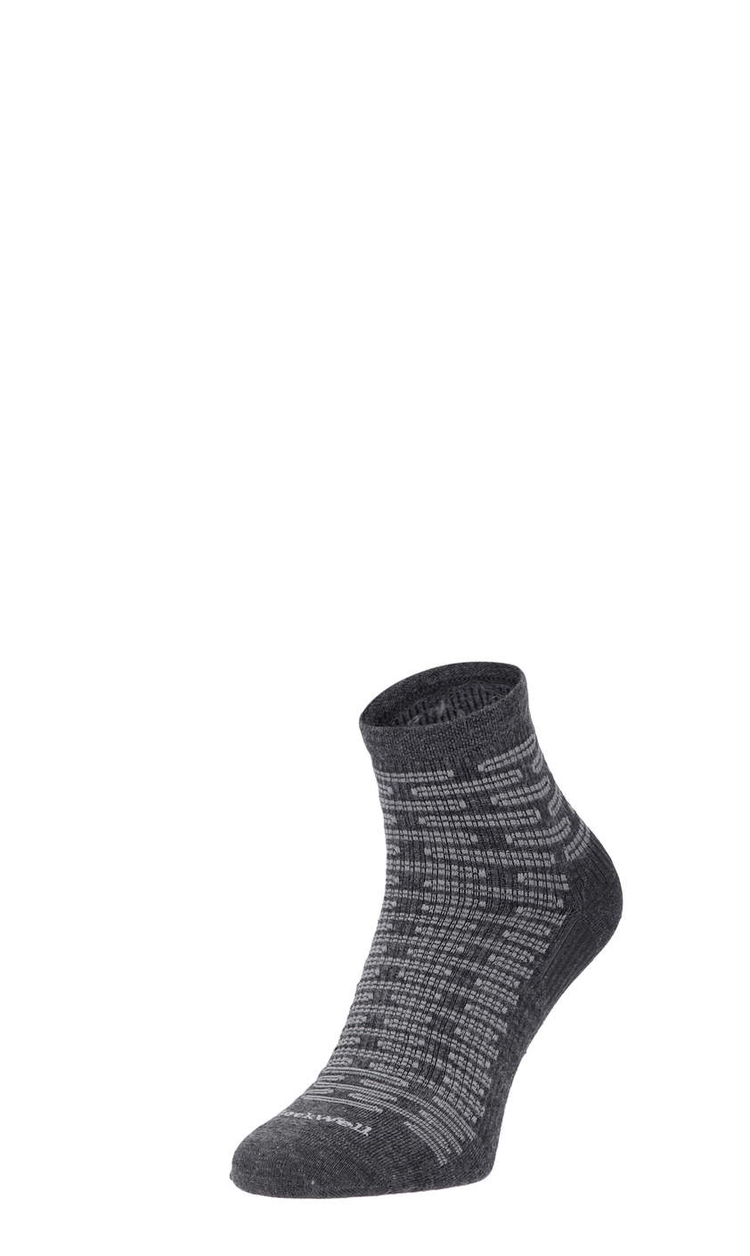 Plantar Ease Quarter Heren Hielspoor Sokken Klasse 2 Charcoal