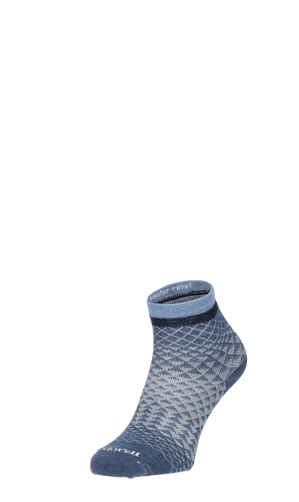 Plantar Ease II Quarter Dames Hielspoor Sokken Klasse 2 Denim