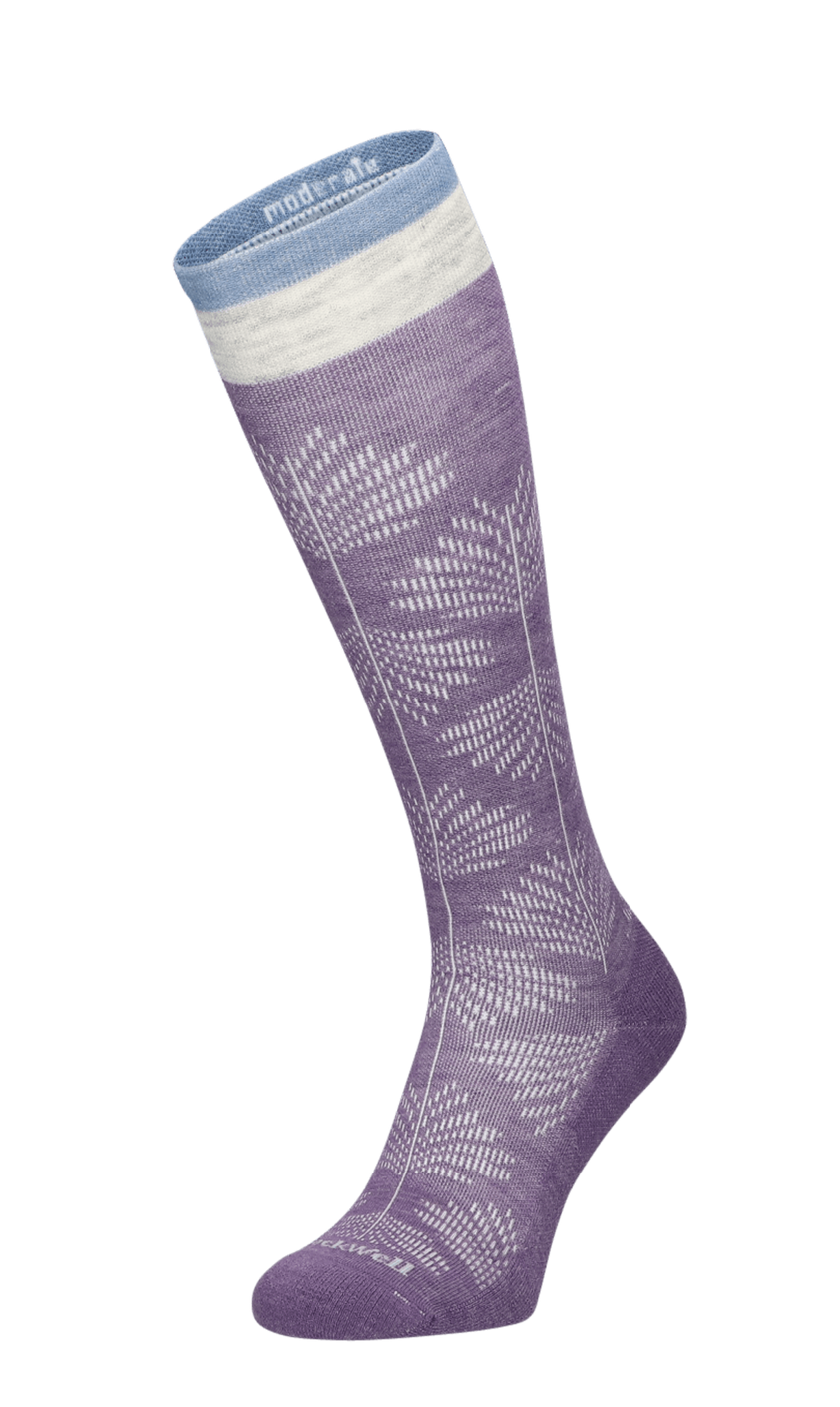 Full Floral Dames Compressiekousen Klasse 1 Plum