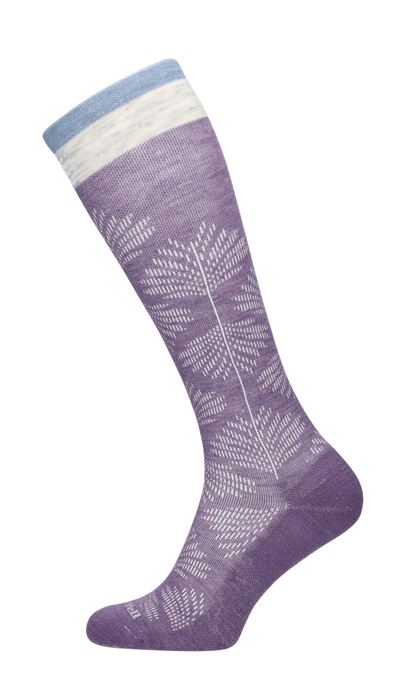 Full Floral Dames Compressiekousen Klasse 1 Plum