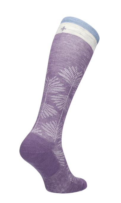 Full Floral Dames Compressiekousen Klasse 1 Plum