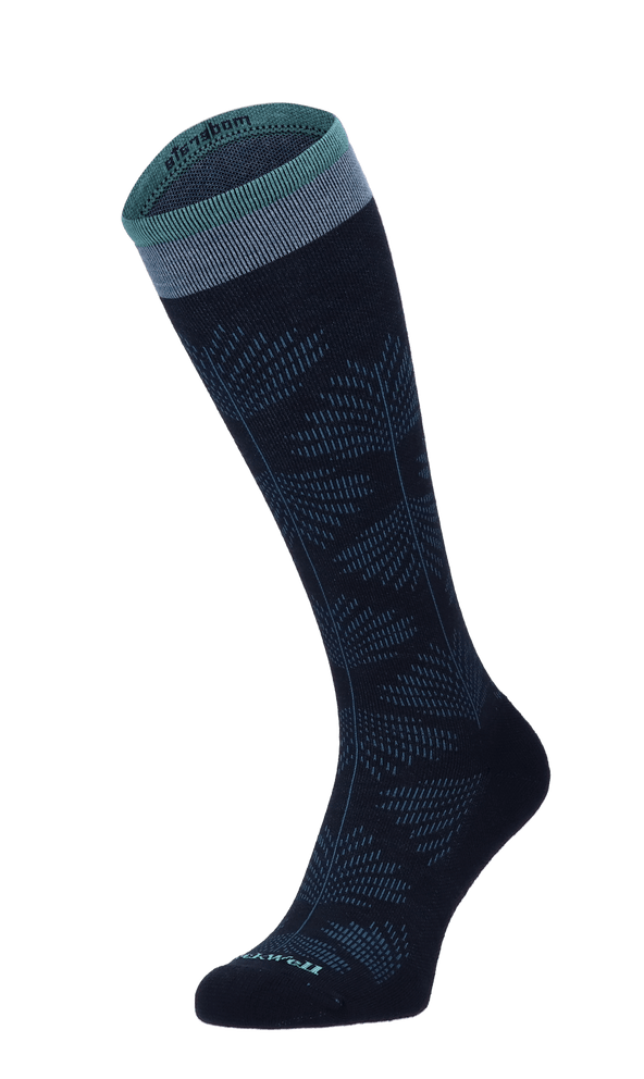 Full Floral Dames Compressiekousen Klasse 1 Navy