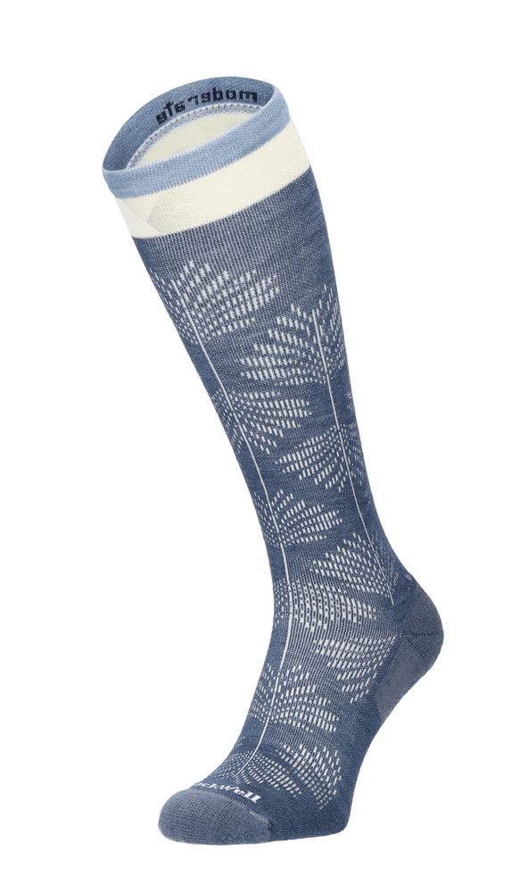 Full Floral Dames Compressiekousen Klasse 1 Denim