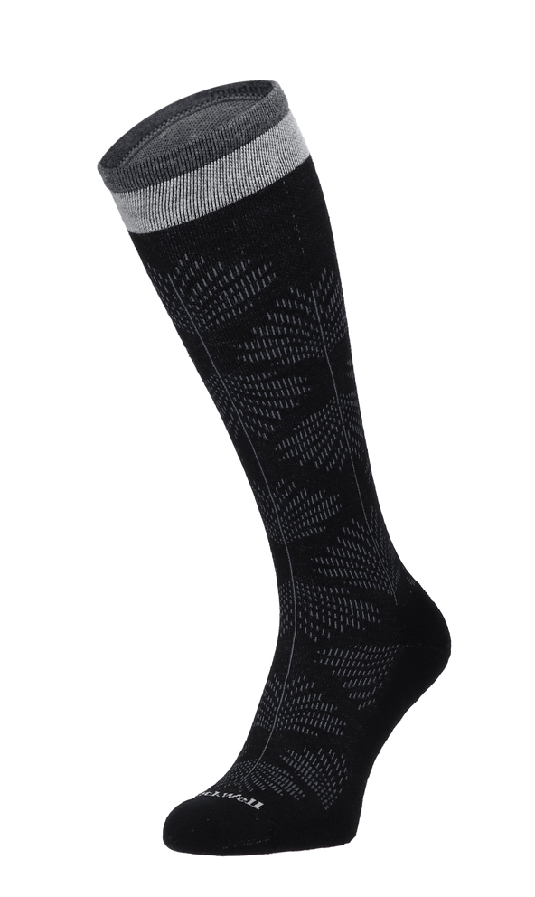 Full Floral Dames Compressiekousen Klasse 1 Black