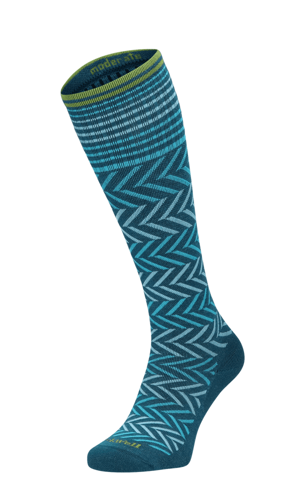 Chevron Dames Compressiekousen Klasse 1 Teal