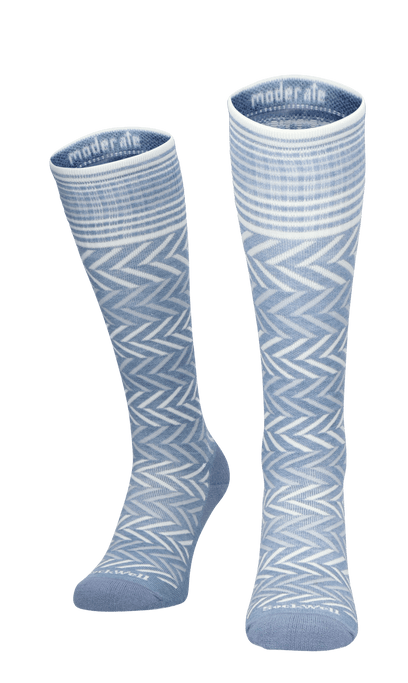 Chevron Dames Compressiekousen Klasse 1 Bluestone