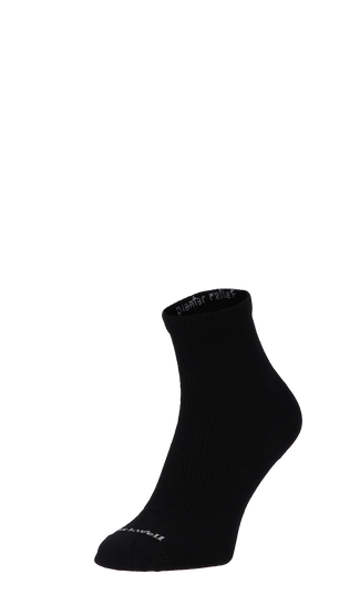 Plantar Relief Quarter Heren Hielspoor Sokken Klasse 2 Black Solid