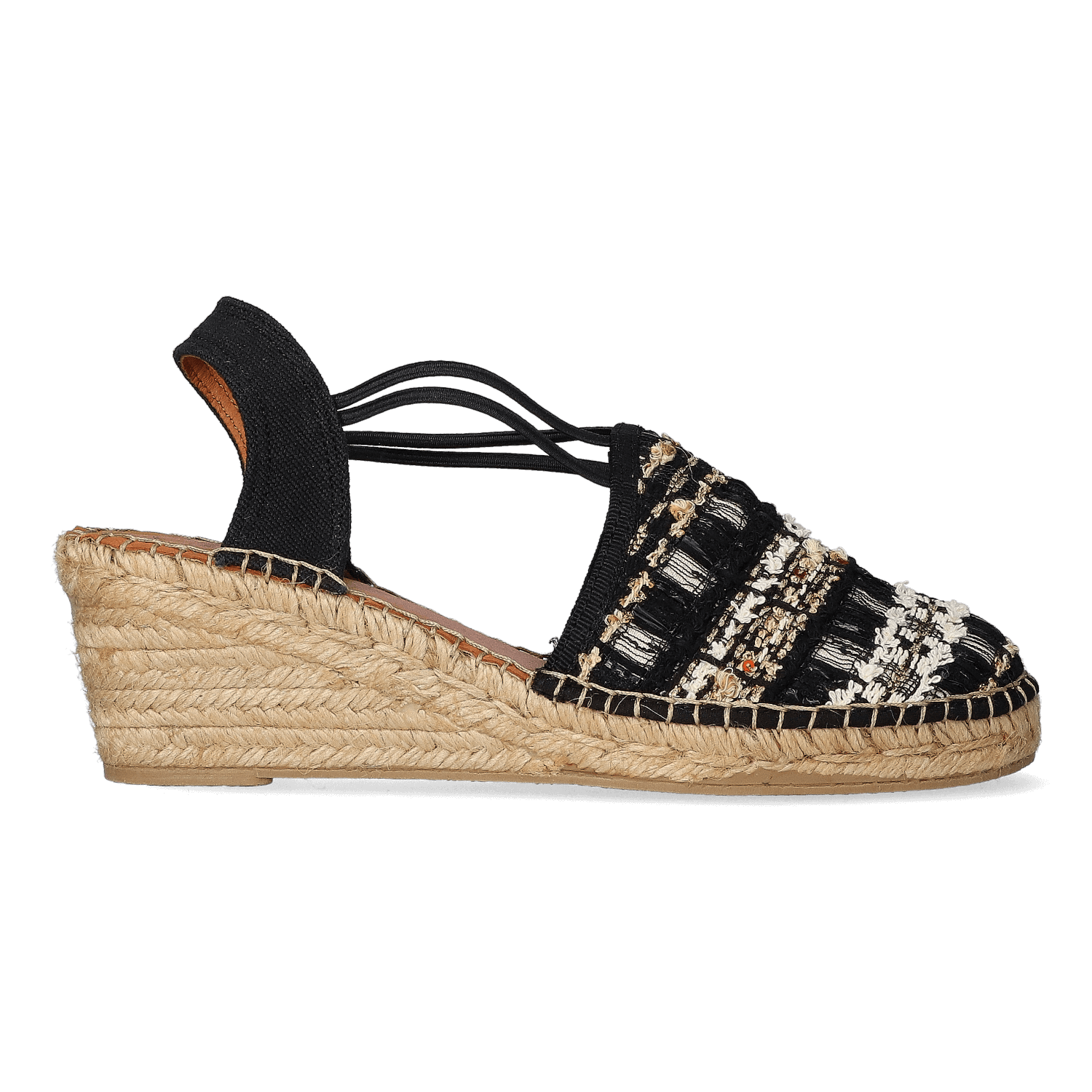 Tania CC Dames Espadrilles Sleehak Zwart Toni Pons Bartogi