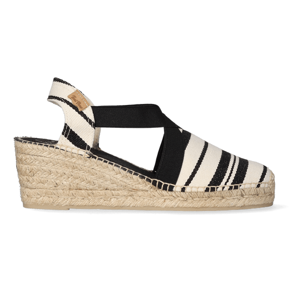 Tarbes Dames Espadrilles Cru/Negre