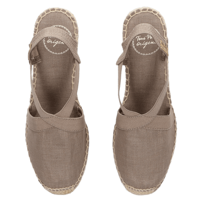 Ter Linnen Dames Espadrilles Taupe