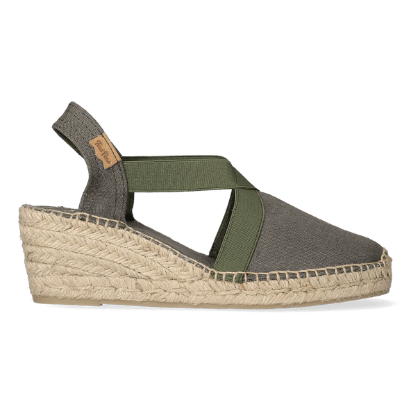 Ter Linnen Dames Espadrilles Caqui