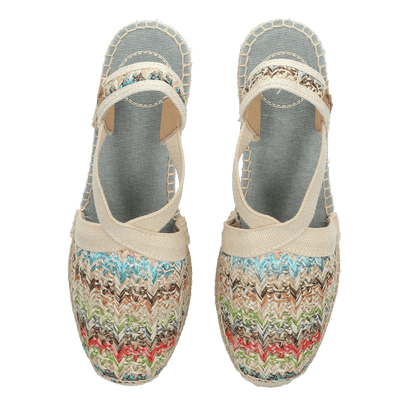 Terra-HK Raffia Dames Espadrilles Multi