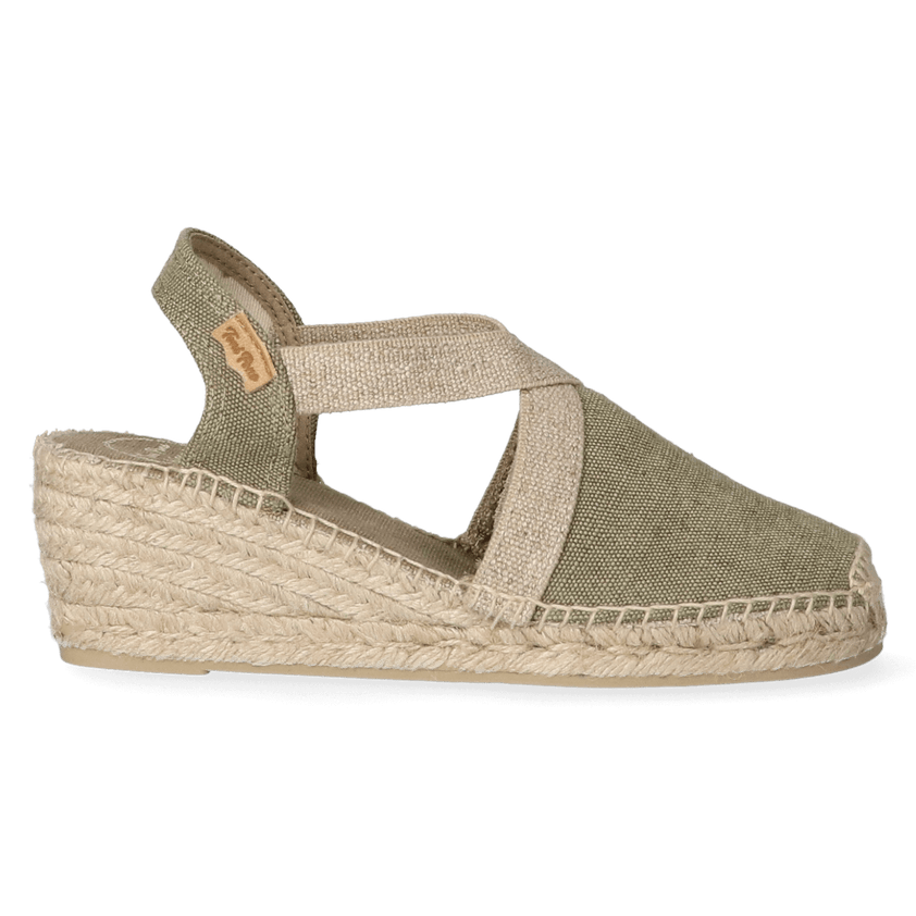 Terra-V Canvas Dames Espadrilles Caqui Vintage