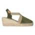 Tona Suede Dames Espadrilles Caqui
