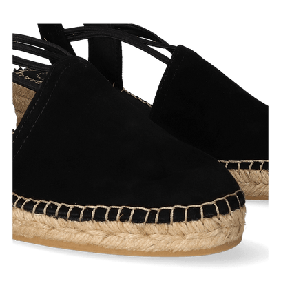 Tremp Suede Dames Espadrilles Negre