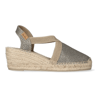 Triton Textiel Dames Espadrilles Caqui
