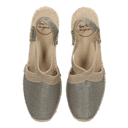 Triton Textiel Dames Espadrilles Caqui