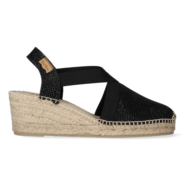 Triton Textiel Dames Espadrilles Negre