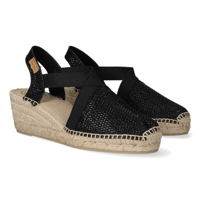 Triton Textiel Dames Espadrilles Negre