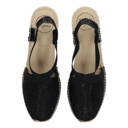 Triton Textiel Dames Espadrilles Negre