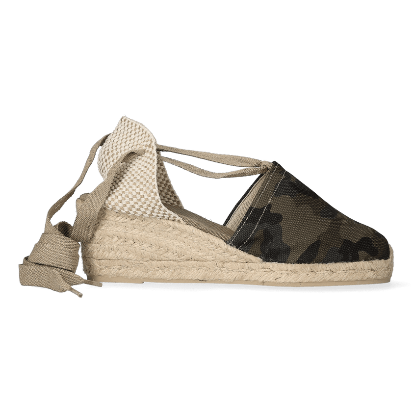 Valencia-CM Canvas Dames Espadrilles Caqui Camouflage