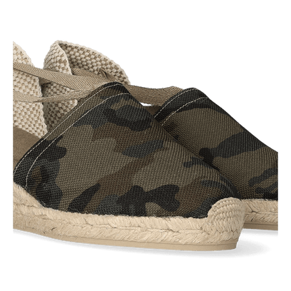 Valencia-CM Canvas Dames Espadrilles Caqui Camouflage