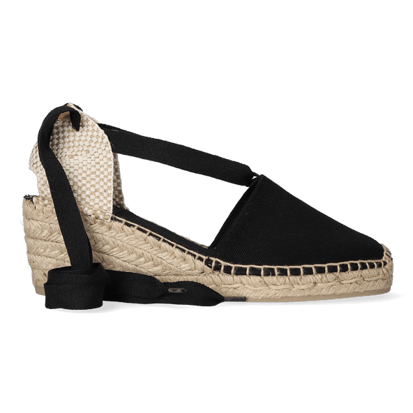 Valencia Dames Espadrilles Negre