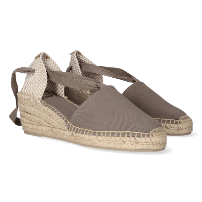 Valencia Canvas Dames Espadrilles Taupe