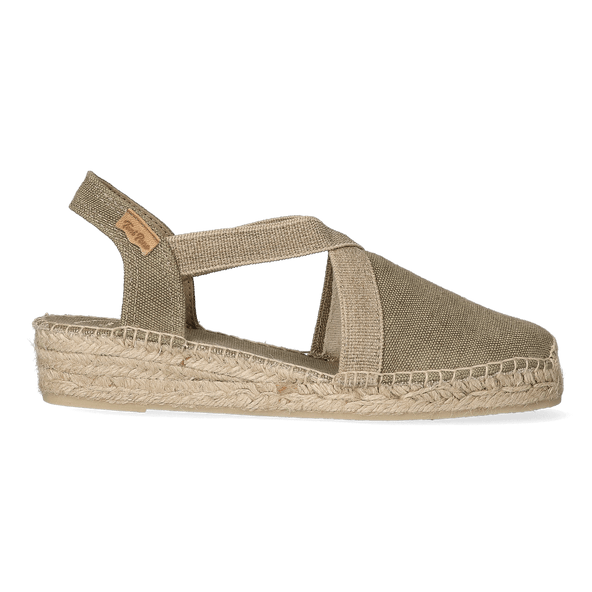 Verdi-V Canvas Dames Espadrilles Caqui