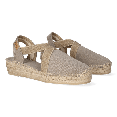 Verdi-V Canvas Dames Espadrilles Pedra