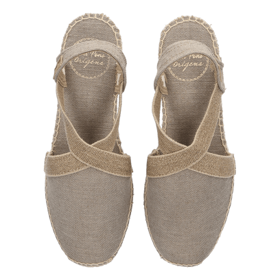 Verdi-V Canvas Dames Espadrilles Pedra