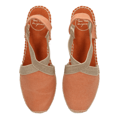 Verdi-V Canvas Dames Espadrilles Taronja