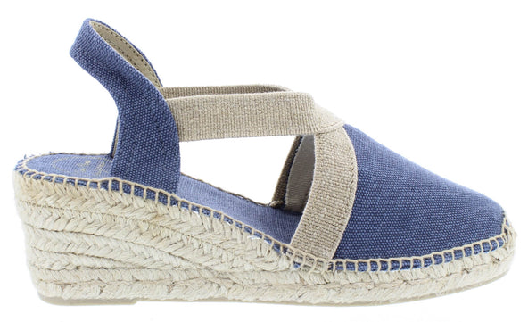 Terra-V Dames Espadrilles Blau Vintage