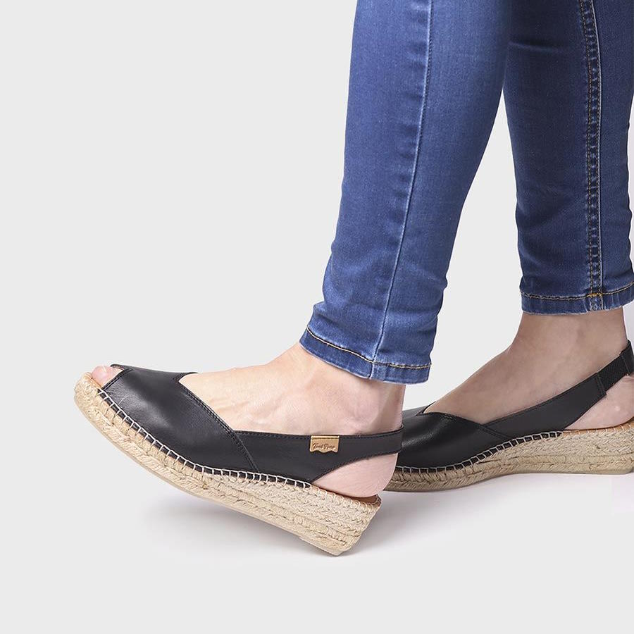 Bernia-P Dames Espadrilles Negre